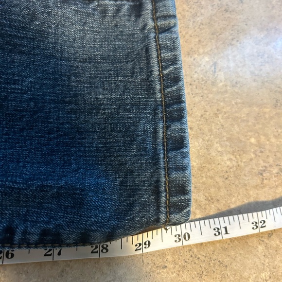 Levi’s jeans - selvedge denim medium blue factory faded/distressed 501 - Picture 12 of 14